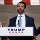 The president’s eldest son Donald Trump Jr., pictured here speaking at a Republican convention in D.C. last summer, reportedly tested positive for the coronavirus this week.